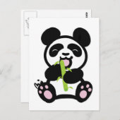 Happy Panda Briefkaart (Voorkant / Achterkant)
