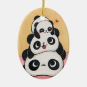 Happy Panda Family Ornament (Voorkant)