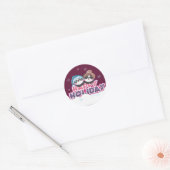 Happy Panda Holiday Ronde Sticker (Envelop)
