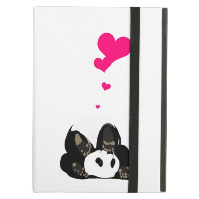 Happy panda iPad air hoesje (Voorkant Gesloten)
