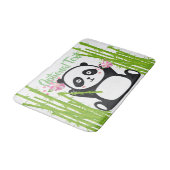 Happy Panda met Bamboo en Cherry Blossom Badmat (Gekanteld)