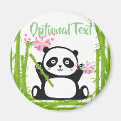 Happy Panda met Bamboo en Cherry Blossom Magneet (Voorkant)