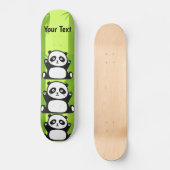 Happy Panda met Bamboo en Cherry Blossom Skateboard (Voorkant)
