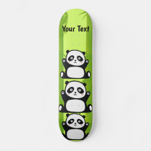Happy Panda met Bamboo en Cherry Blossom Skateboard