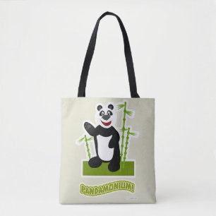 Happy Panda-monium Panda Beer Cartoon Draagtas