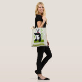 Happy Panda-monium Panda Beer Cartoon Draagtas (Op model)