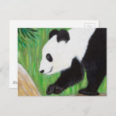 Happy Panda Painting Briefkaart (Voorkant / Achterkant)