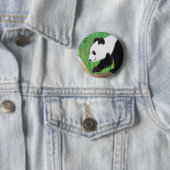 Happy Panda Painting Ronde Button 5,7 Cm (In situ)