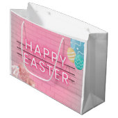 Happy pany Eggs roze Neon Sign Groot Cadeauzakje (Voorkant Gekanteld)