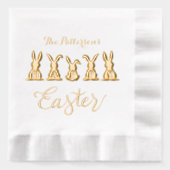 Happy Pâques Cute Bunnies Nom personnalisé (Recto)