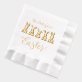 Happy Pâques Cute Bunnies Nom personnalisé (Gauche)