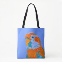 Happy Parrot Canvas tas
