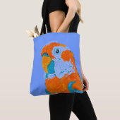 Happy Parrot Canvas tas (Dichtbij)