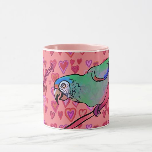 Happy parrot Two-Tone koffiekoffie-mok Mok (Midden)