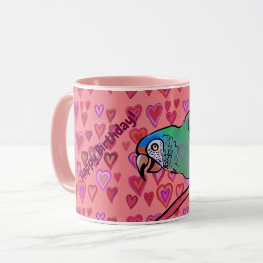 Happy parrot Two-Tone koffiekoffie-mok Mok (Voorkant links)