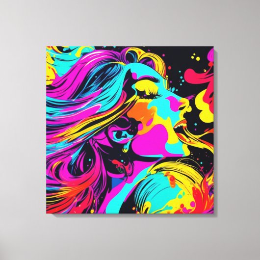 Happy Party Art Canvas Afdruk (Voorkant)