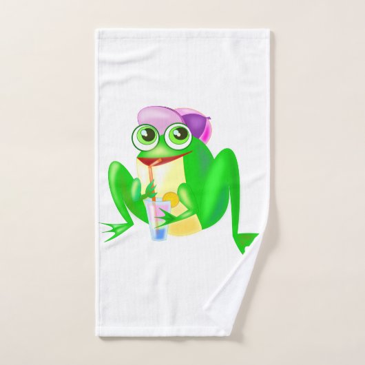 Happy Party Frog Bath-handdoekset - aangepaste kle Bad Handdoek (Handdoek)