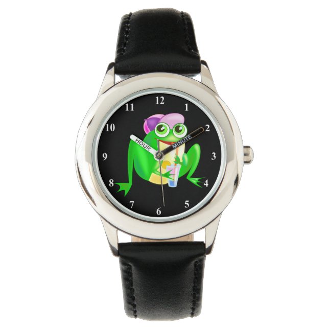 Happy Party Frog Horloge (Voorkant)