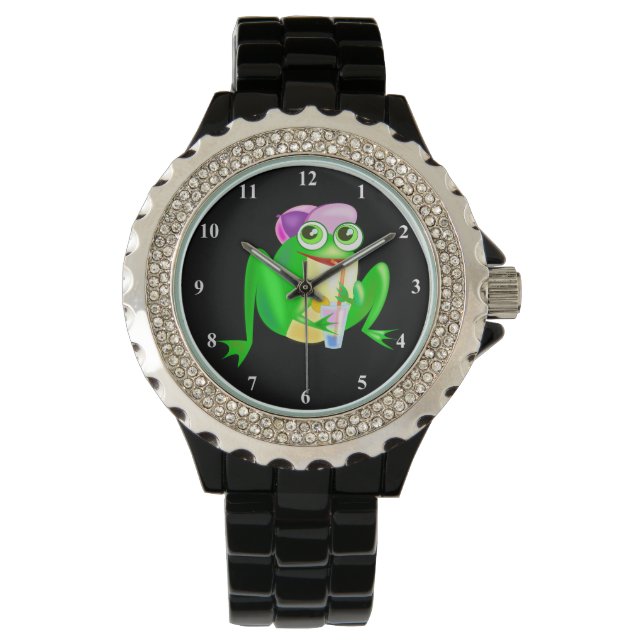 Happy Party Frog - Horloge (Voorkant)