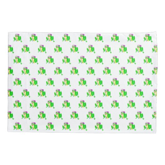 Happy Party Frog Kussensloop (Achterkant)