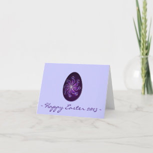 Happy Pasen 2013 ~ Paarse Russische eicel met schi Feestdagen Kaart