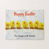 Happy Pasen gepersonaliseerd Legpuzzel (Horizontaal)