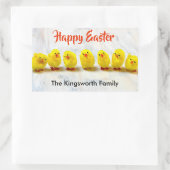 Happy Pasen gepersonaliseerd Rechthoekige Sticker (Tas)