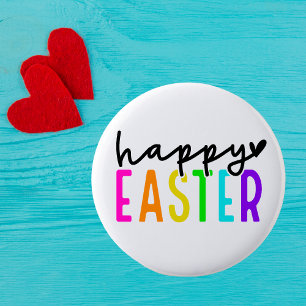 Happy Pasen kleurrijk Ronde Button 5,7 Cm