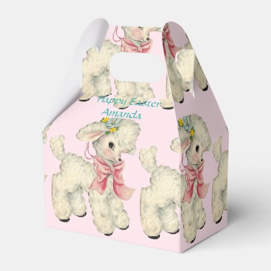 , Happy Pasen, Lamb, Aangepast Bedankdoosjes (Voorkant Zijde)