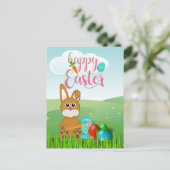 Happy Pasen met Bunny Rabbit Kinder Briefkaart (Staand voorkant)
