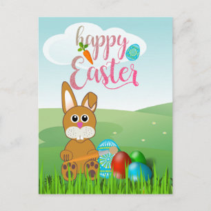 Happy Pasen met Bunny Rabbit Kinder Briefkaart
