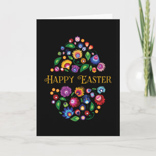 Happy Pasen - op folklore geïnspireerde kaart