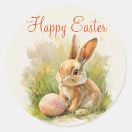 Happy Pasen Ronde Sticker