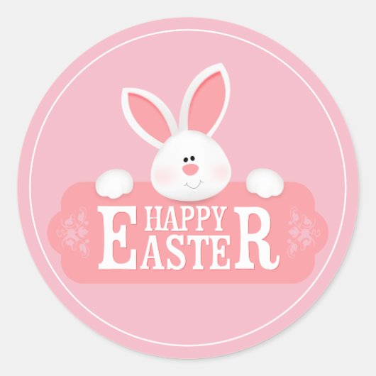 Happy Pasen Ronde Sticker (Voorkant)