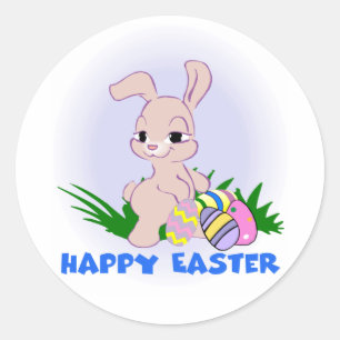 Happy Pasen Ronde Sticker