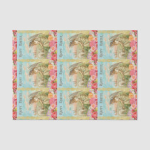 Happy Pasen Typografie  Angel Lamb Tissuepapier