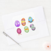 Happy Pasen Vierkante Sticker (Envelop)