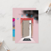 Happy Passover Exodus Cartoon Greeting Kaart (Voorkant / Achterkant in situ)