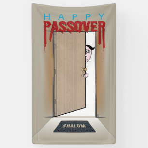 Happy Passover Exodus Cartoon Greeting Spandoek
