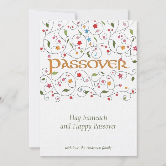 Happy Passover - Flat Wenskaart Kaart (Voorkant)