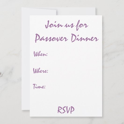 Happy Passover Kaart (Achterkant)