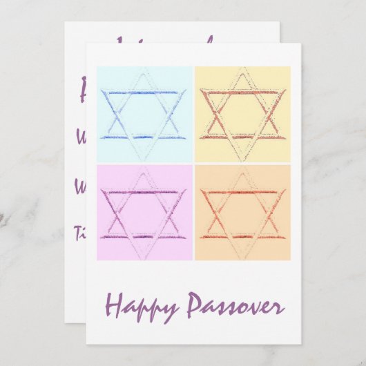 Happy Passover Kaart (Voorkant / Achterkant)
