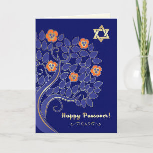 Happy Passover. Lentbloeiende boom Kaart