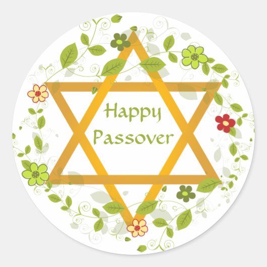 Happy Passover Magen David Sticker (Devant)