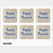 Happy Passover Matzah Vierkante Sticker (Vel)