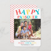 Happy Passover Persoonlijke Colorful Peace Foto (Voorkant / Achterkant)