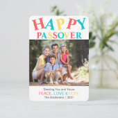 Happy Passover Persoonlijke Colorful Peace Foto (Staand voorkant)