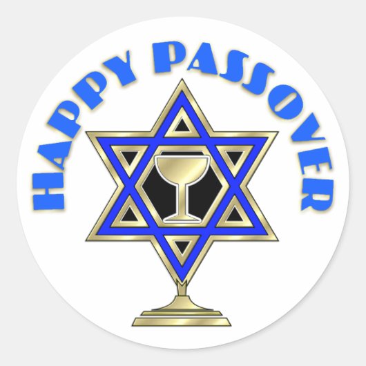 Happy Passover Ronde Sticker (Voorkant)