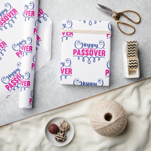 Happy Passover Script Cadeaupapier (Crafts)
