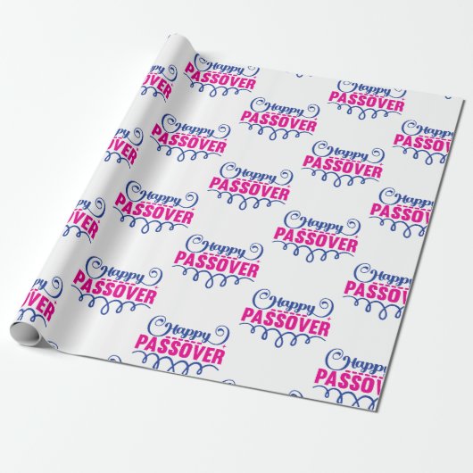 Happy Passover Script Cadeaupapier (Uitgerold)
